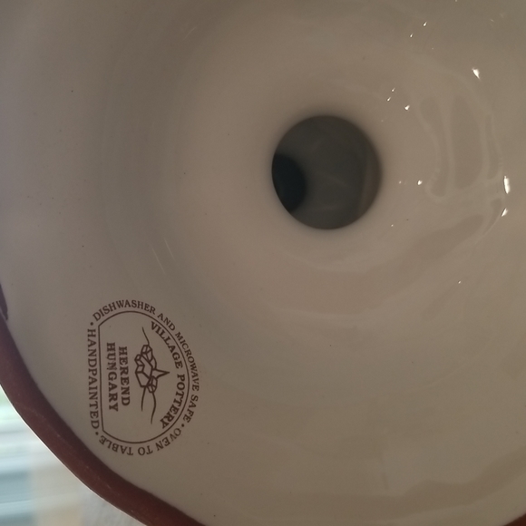 Village Pottery Herend Hungary Handpainted Candles Holders - Picture 8 of 8